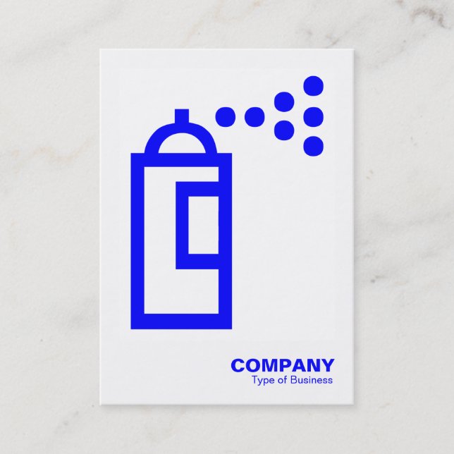 Spray Can - Blue on White Business Card (Front)