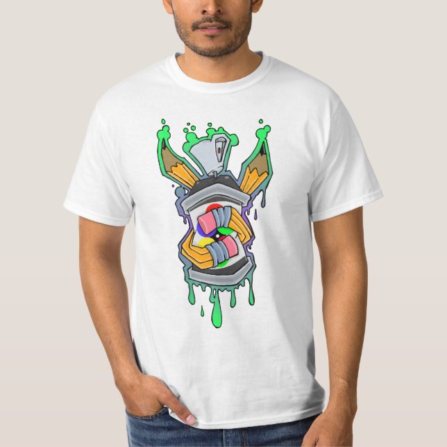 SPRAY CAN GRAFFITI PENCIL 2012 SCHOOL TRAIN ART T-Shirt (Front)