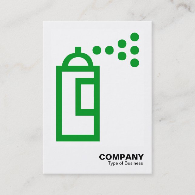 Spray Can - Grass Green on White Business Card (Front)