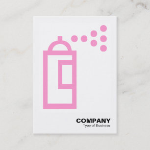 Spray Can - Pink on White Business Card