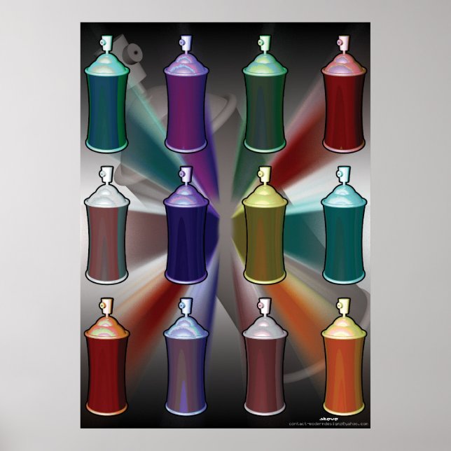 spray can pop art poster (Front)