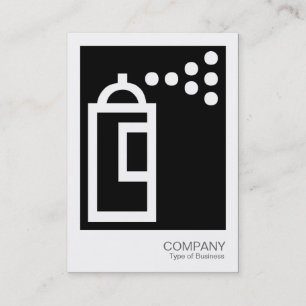 Spray Can - White on Black Business Card