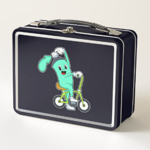 Spray can with Bicycle Metal Lunch Box