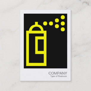 Spray Can - Yellow on Black Business Card