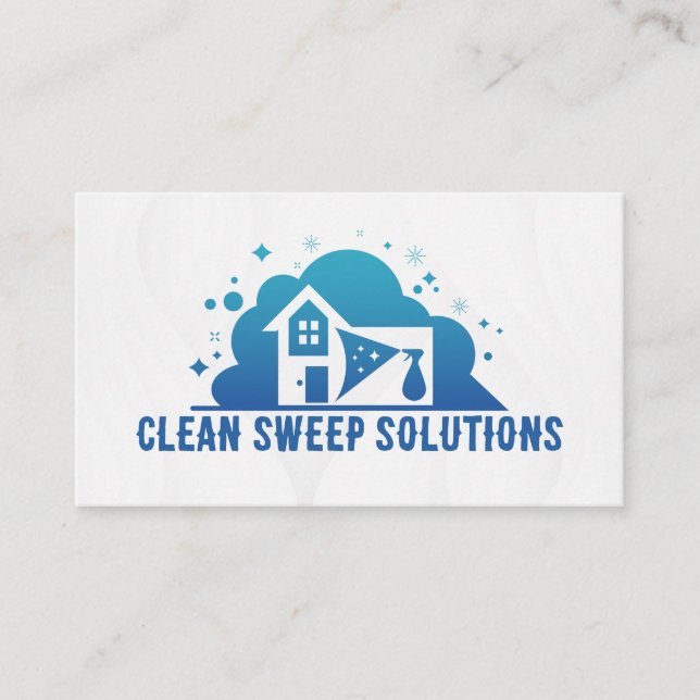Spray Clean Home Logo | House Maid Business Card (Front)