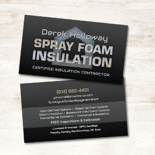 Spray Foam Insulation Contractor Business Card