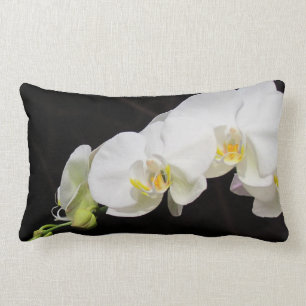 Spray of White Orchids Lumbar Cushion