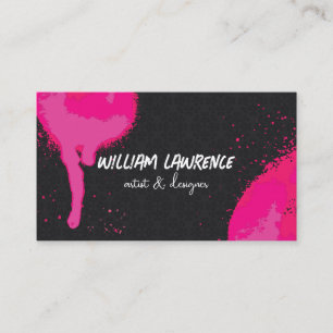 Spray Paint   Black Pattern Business Card