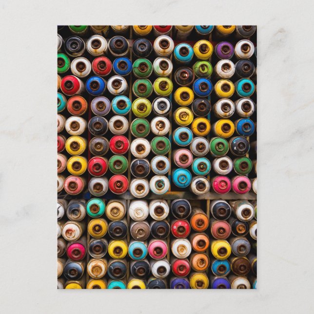 Spray Paint Cans Postcard (Front)