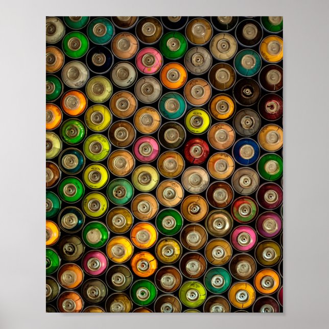 Spray Paint Cans Poster (Front)