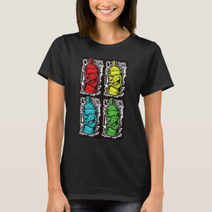 Spray Paint Cans Street Retro Graffiti 80's Old Sk T-Shirt