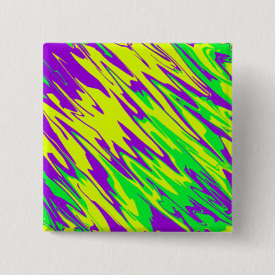 Spray Paint Mardi Gras 15 Cm Square Badge