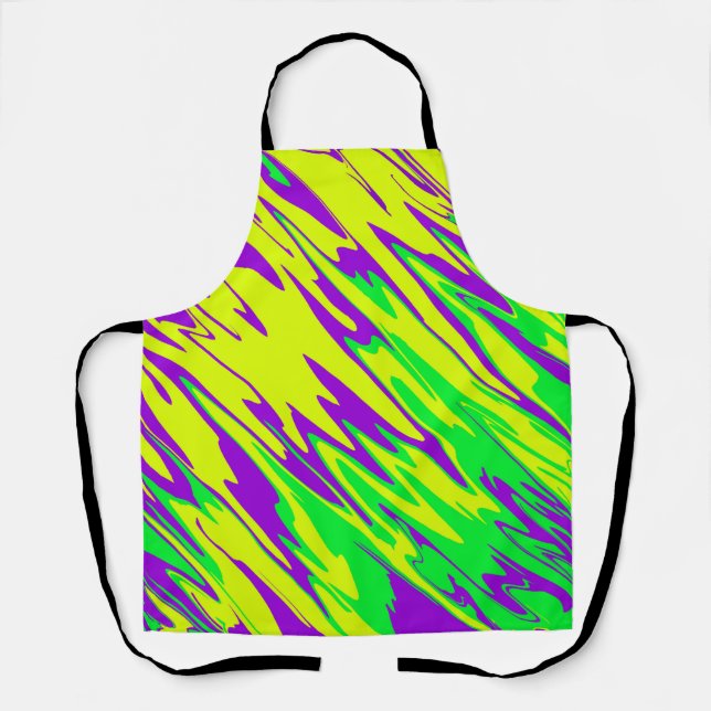 Spray Paint Mardi Gras Apron (Front)