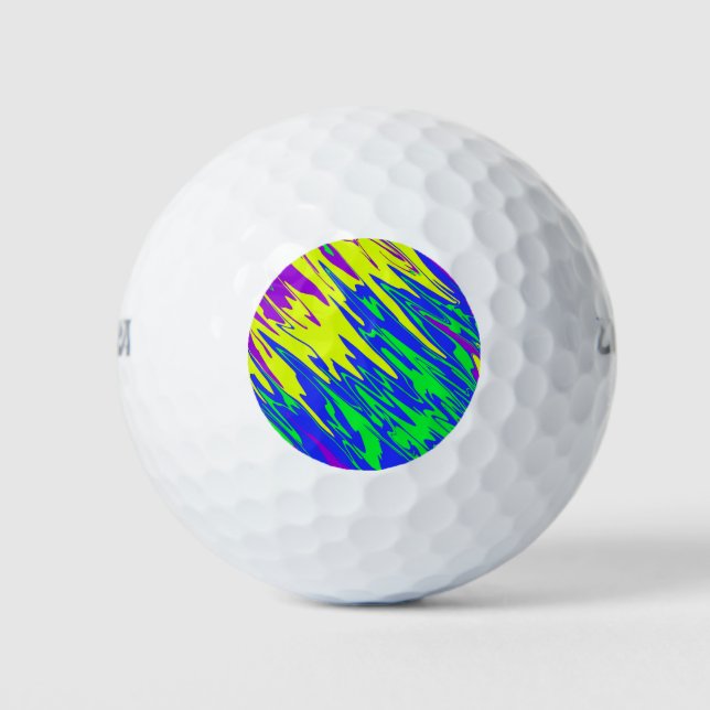Spray Paint Mardi Gras Blue Golf Balls (Front)