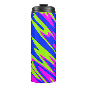 Spray Paint Pink Lime Blue Thermal Tumbler