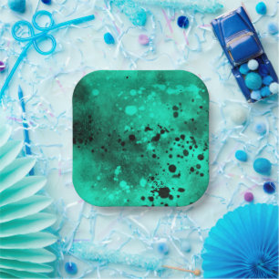 Spray Paint Splatter Effect Paper Plate