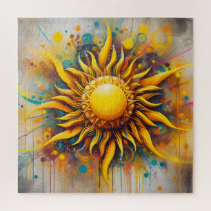 Spray Paint Sun Jigsaw Puzzle