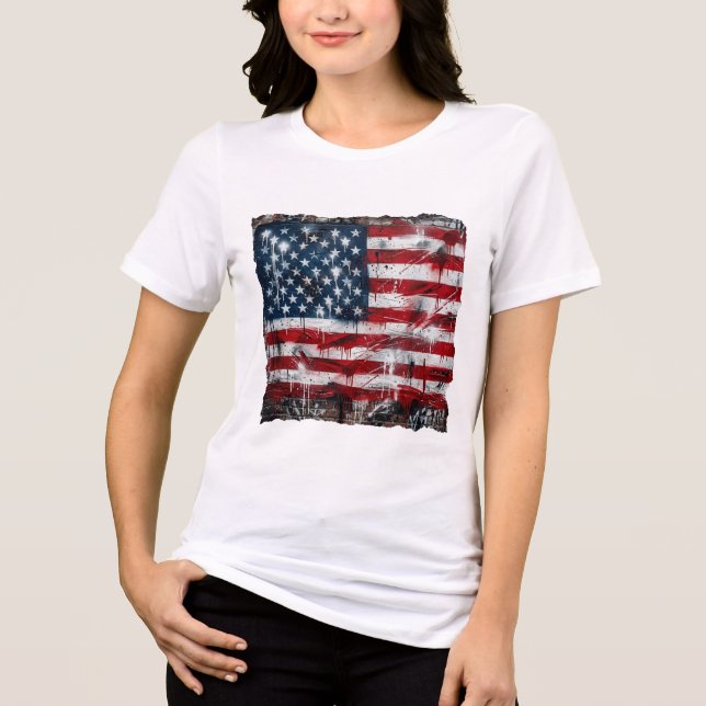 "Spray Paint USA" Tri-Blend Shirt (Front)