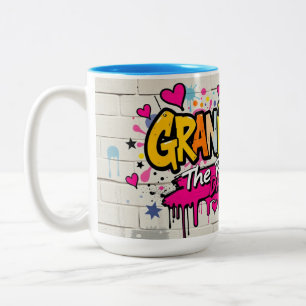 Spray-Painted Grandparent Day Legends Two-Tone Coffee Mug