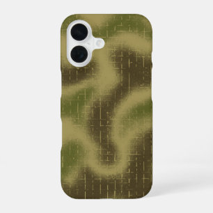 Spray Painted Tactical Camo Pattern Green iPhone 16 Case