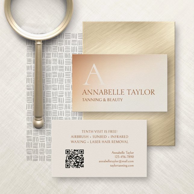 Spray Sunbed Tanning Beauty Business Card (Creator Uploaded)