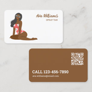 Spray Tan Custom QR Business Card