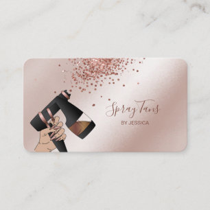 Spray Tan Gun, Mobile Rose Gold Spray Tanning  Bus Business Card