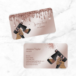Spray Tan Gun, Mobile Rose Gold Spray Tanning  Bus Business Card