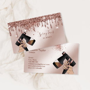 Spray Tan Gun, Mobile Rose Gold Spray Tanning  Business Card