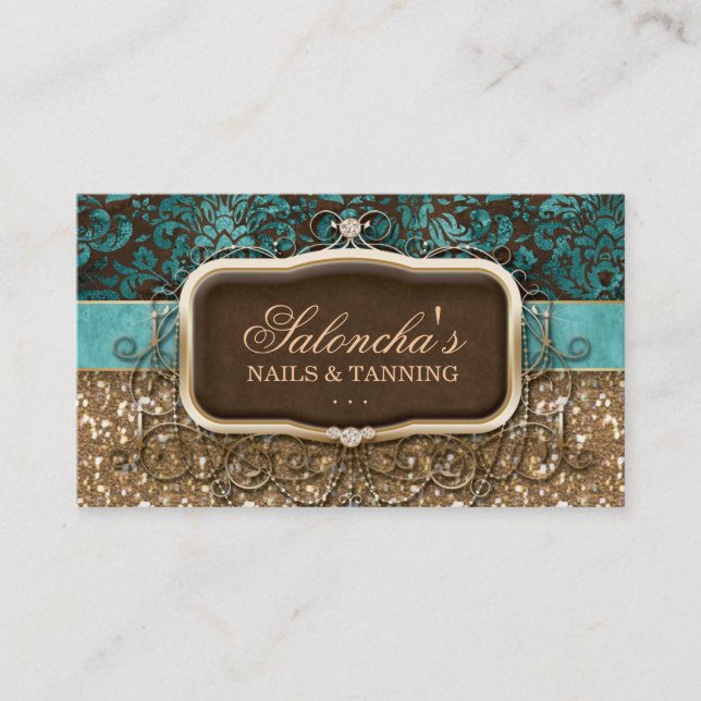 Spray Tan Loyalty Card Tanning Fashion Chandelier (Front)