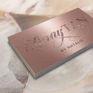 Spray Tan Modern Rose Gold Mobile Tanning Business Card