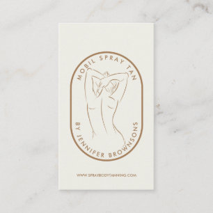Spray Tan Woman Body Skin Beatuy Spa Business Card