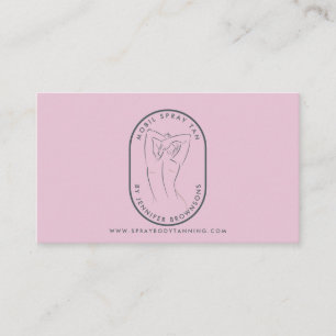 Spray Tan Woman Body Skin Navy pink Business Card
