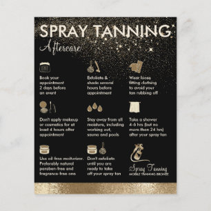 Spray Tanning Bronze Body Paint Aftercare Flyer