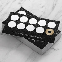 Spray Tanning Salon Modern Black Glitter Loyalty