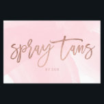 Spray tans logo elegant rose gold typography pink flyer<br><div class="desc">Spray tans logo elegant rose gold typography pink</div>