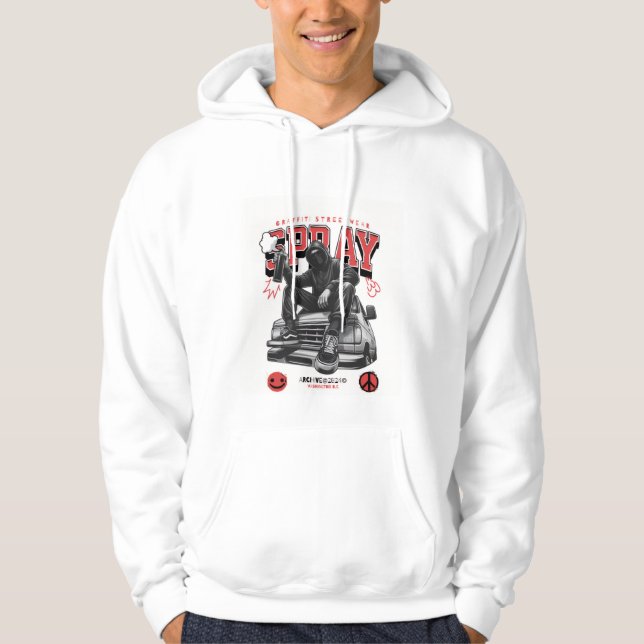 "SPRAY": The authentic graffiti culture hoodie. Ex Hoodie (Front)