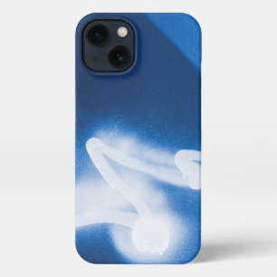Sprayed graffiti on blue metal Case-Mate iPhone ca iPhone 13 Case