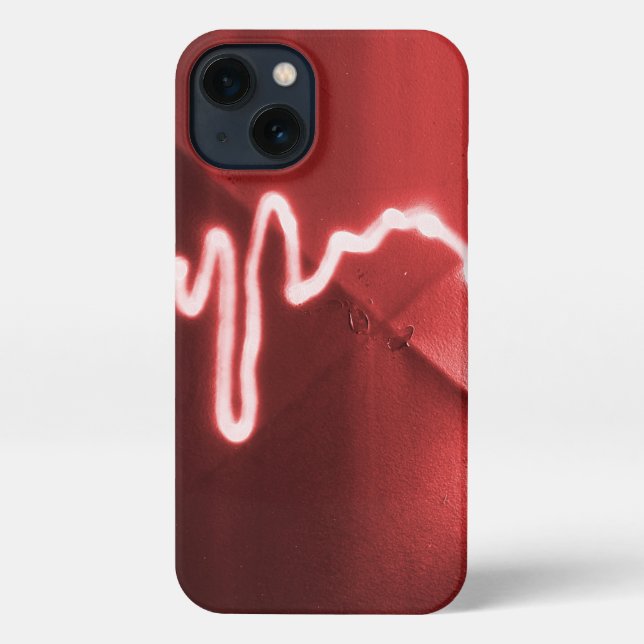 Sprayed graffiti on red metal Case-Mate iPhone cas Case (Back)