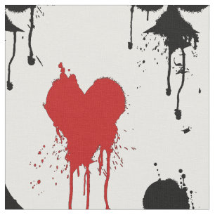 Sprayed Playing Card Suits Fabric