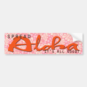 Spread Aloha Bumper Sticker