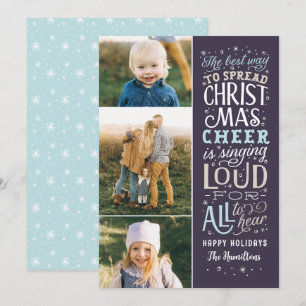 Spread Christmas Cheer Hand Lettering Holiday Card