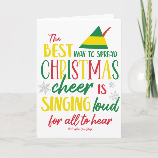 Spread Christmas Cheer Holiday © GraphicLoveShop Card (Front)