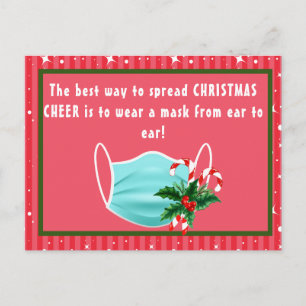 Spread Christmas Cheer Mask Postcard