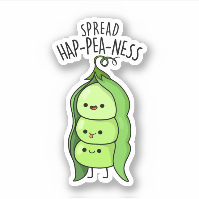 Spread Hap-pea-ness Funny Peas Pun  (Front)