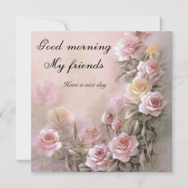  Spread Holiday Cheer: "Good Morning Friend" Flat  Card (Front)