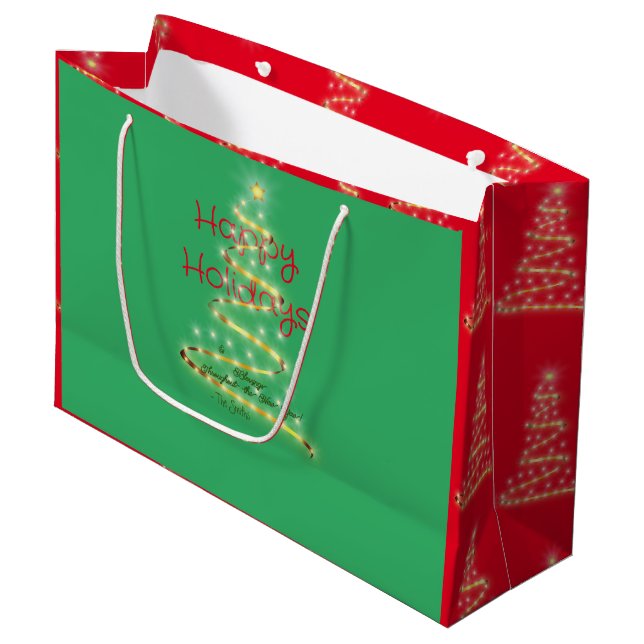 Spread Holliday Spirit  Large Gift Bag (Front Angled)
