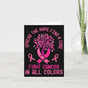 Spread Hope Find Cure Fight Cancer Breast Cancer S Card