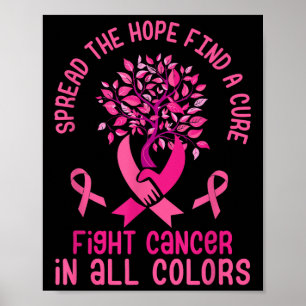 Spread Hope Find Cure Fight Cancer Breast Cancer S Poster