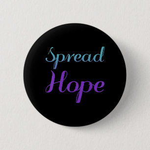 Spread Hope Suicide Prevention Awareness Design 6 Cm Round Badge